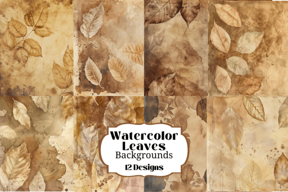 12 Watercolor Leaf Leaves Backgrounds: A Designer's Guide
