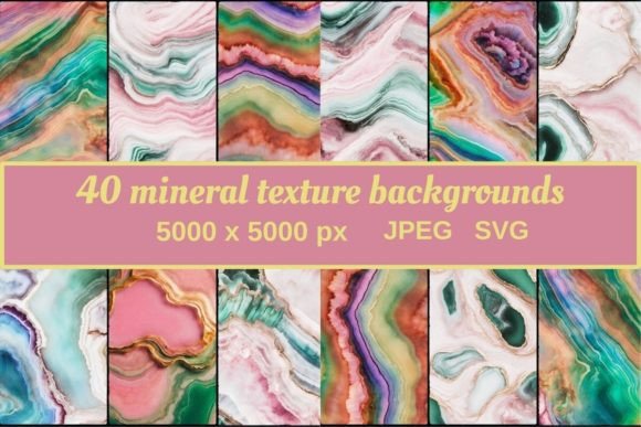 40 Mineral Texture Backgrounds: Nature's Design Palette