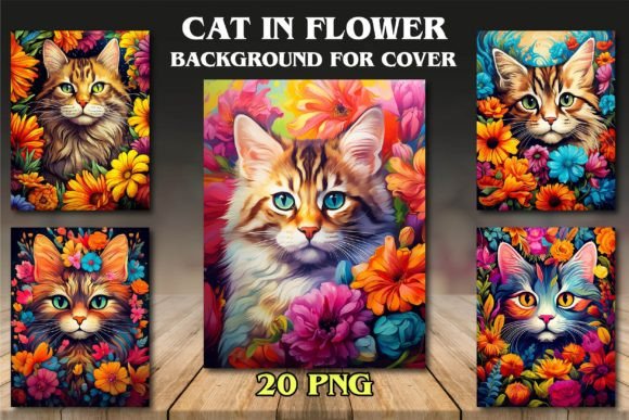 Cat in Flower Backgrounds for Covers: A Designer's Guide