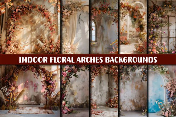 Elevate Your Designs with Indoor Floral Arches Backgrounds