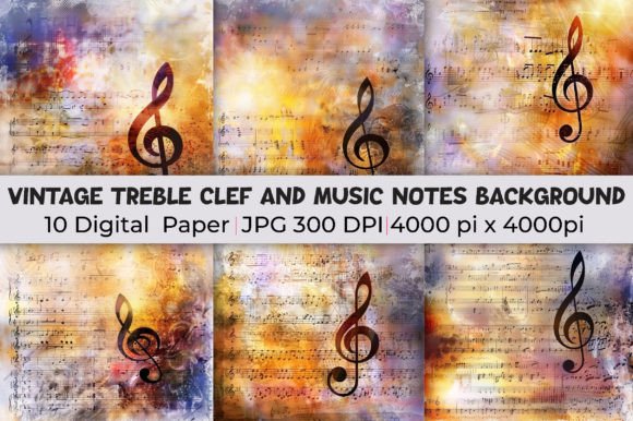 Elevate Your Visuals: Treble Clef and Music Notes Backgrounds