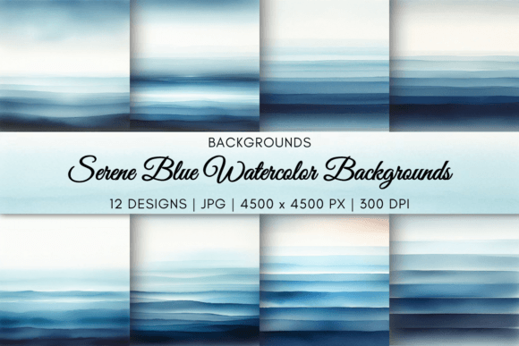 Embrace Calm: Using Serene Blue Watercolor Backgrounds
