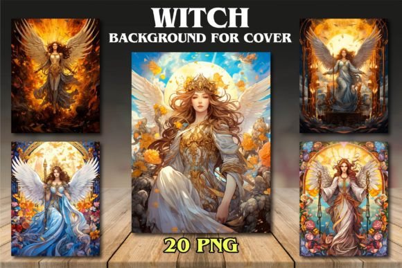 Enchanting Witch Backgrounds for Cover Art & Design