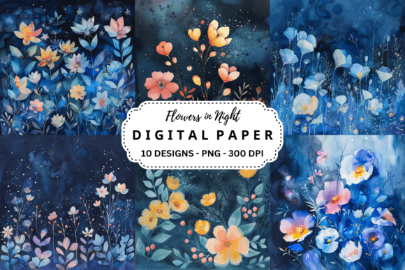 Flowers in Night Backgrounds: Elevate Your Designs with Moody Florals