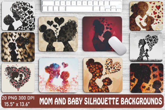 Mom and Baby Silhouette Backgrounds: The Heart of Design