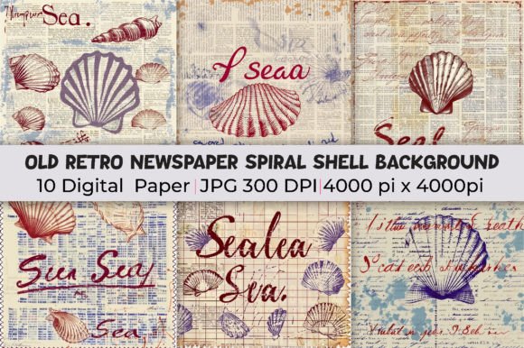 Retro Newspaper Spiral Shell Backgrounds: A Designer's Guide