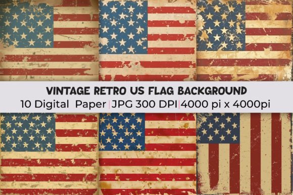 Transform Designs with Vintage Retro US Flag Backgrounds