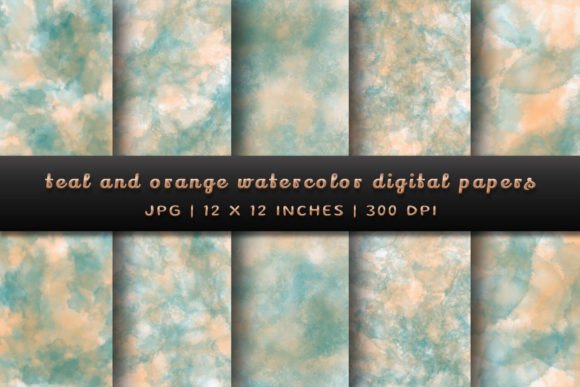 Unlock Vibrant Creativity with Teal and Orange Watercolor Backgrounds