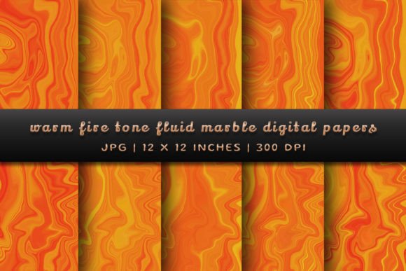 Warm Fire Tone Fluid Marble Backgrounds: A Guide for Creators