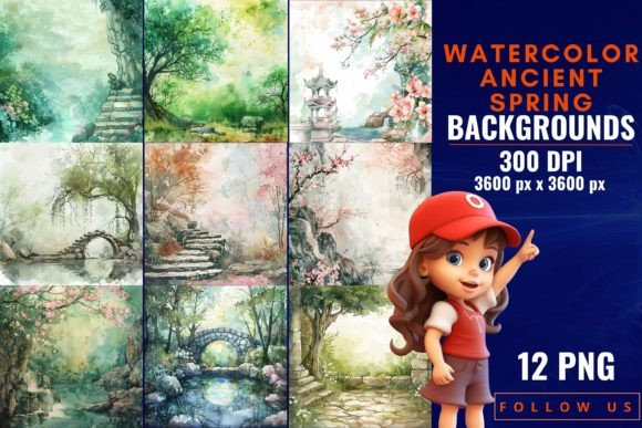 Watercolor Ancient Spring Backgrounds: A Designer's Guide